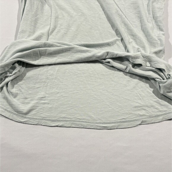 JAMES PERSE Womens High Gauge Deep V Tee Light Blue Cotton T-shirt Basic Sz 3 L - Picture 8 of 9